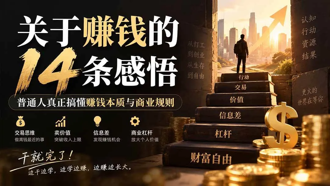 (20384期)付费文章:关于賺钱的14条感悟关于赚钱的14条感悟:普通人真正搞懂赚钱本质与商业规则-37博客