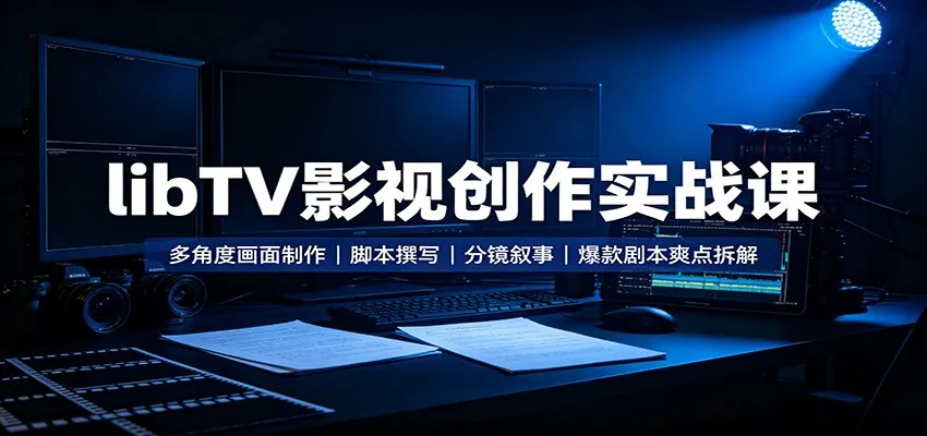 libTV影视创作实战课:多角度画面制作,脚本撰写,分镜叙事,爆款剧本爽点拆解-37博客