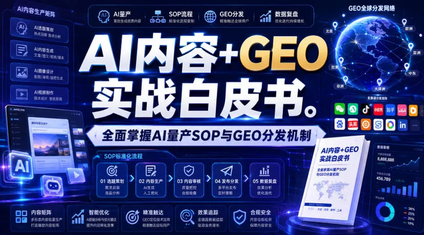 AI内容+GEO实战白皮书,全面掌握AI量产SOP与GEO分发机制【文档】-37博客
