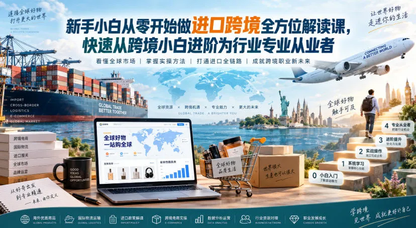 新手小白从零开始做进口跨境全方位解读课，快速从跨境小白进阶为行业专业从业者-37博客
