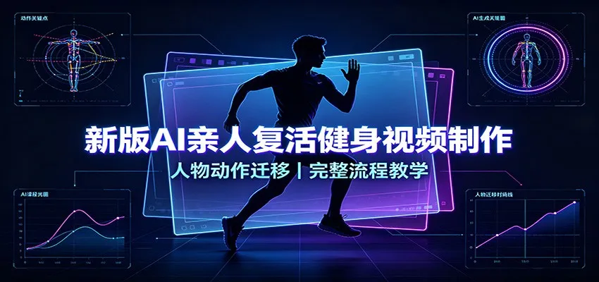 新版AI亲人复活健身视频制作，人物动作迁移，完整流程教学-37博客
