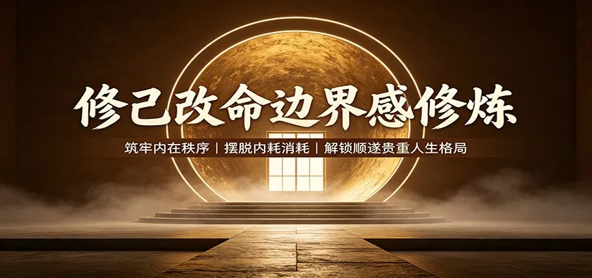 修己改命边界感修炼：筑牢内在秩序，摆脱内耗消耗，解锁顺遂贵重人生格局-37博客