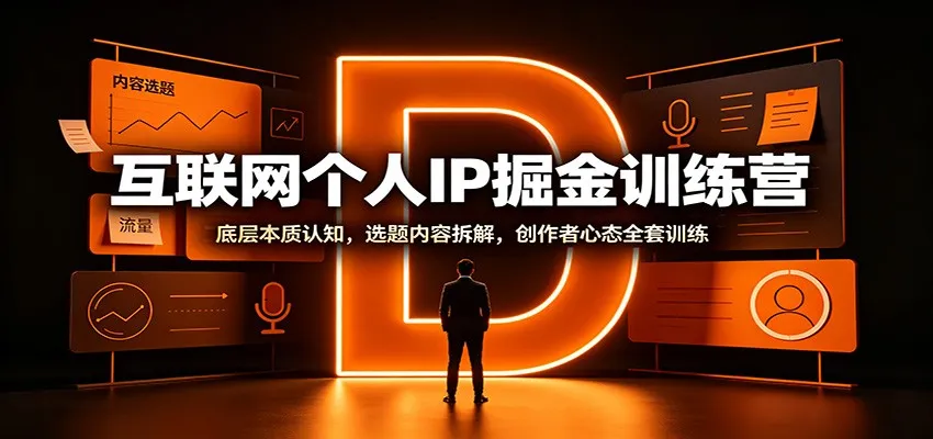 互联网个人IP掘金训练营:底层本质认知,选题内容拆解,创作者心态全套训练-37博客