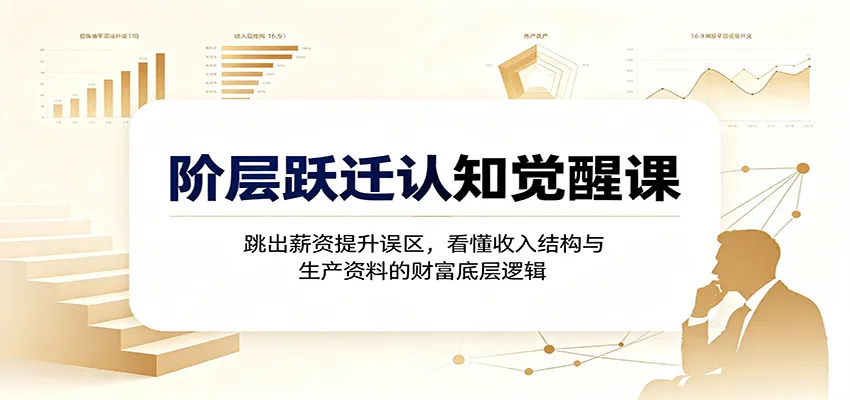 阶层跃迁认知觉醒课：跳出薪资提升误区，看懂收入结构与生产资料的财富底层逻辑-37博客