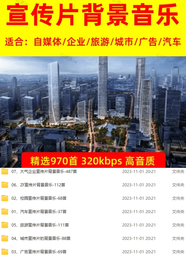图片[2]-某宝付费购买，常用6G音效合集！970+首宣传片背景音乐，无版权可商用大气素材，分类清晰，高质量内容-37博客