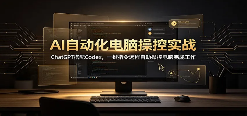 AI自动化电脑操控实战:ChatGPT搭配Codex,一键指令远程自动操控电脑完成工作-37博客