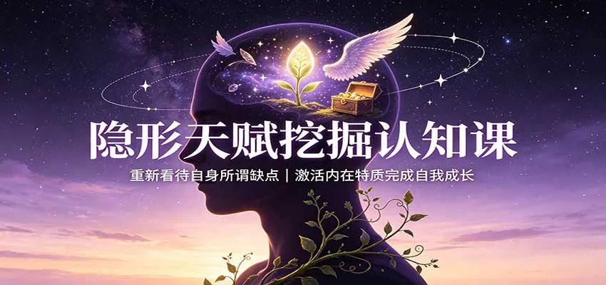 隐形天赋挖掘认知课：重新看待自身所谓缺点，激活内在特质完成自我成长-37博客