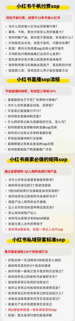 小红书高利润AI经营课2026年7.18-20:起号+爆文+付费+达人+私域,利用AI与SOP实现团队人效翻倍增长-37博客