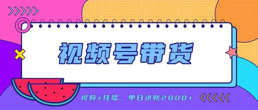 （20344期）日入2000+的副业，视频号带货，一部手机改写人生篇章，无需投资-37博客