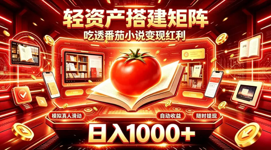 轻资产搭建矩阵，吃透番茄小说变现红利，日入1000+，支持无限矩阵放大【揭秘】-37博客
