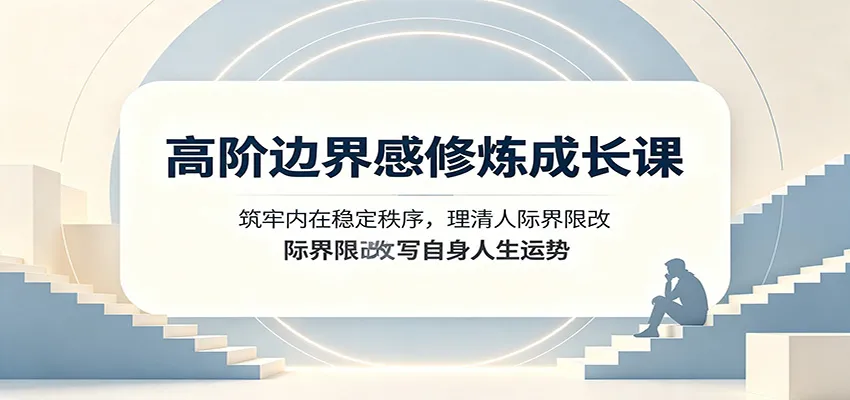 高阶边界感修炼成长课:筑牢内在稳定秩序,理清人际界限改写自身人生运势-37博客