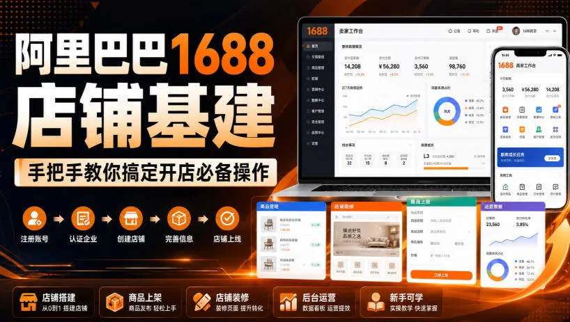 阿里巴巴1688店铺基建,手把手教你搞定开店必备操作(更新8月)-37博客