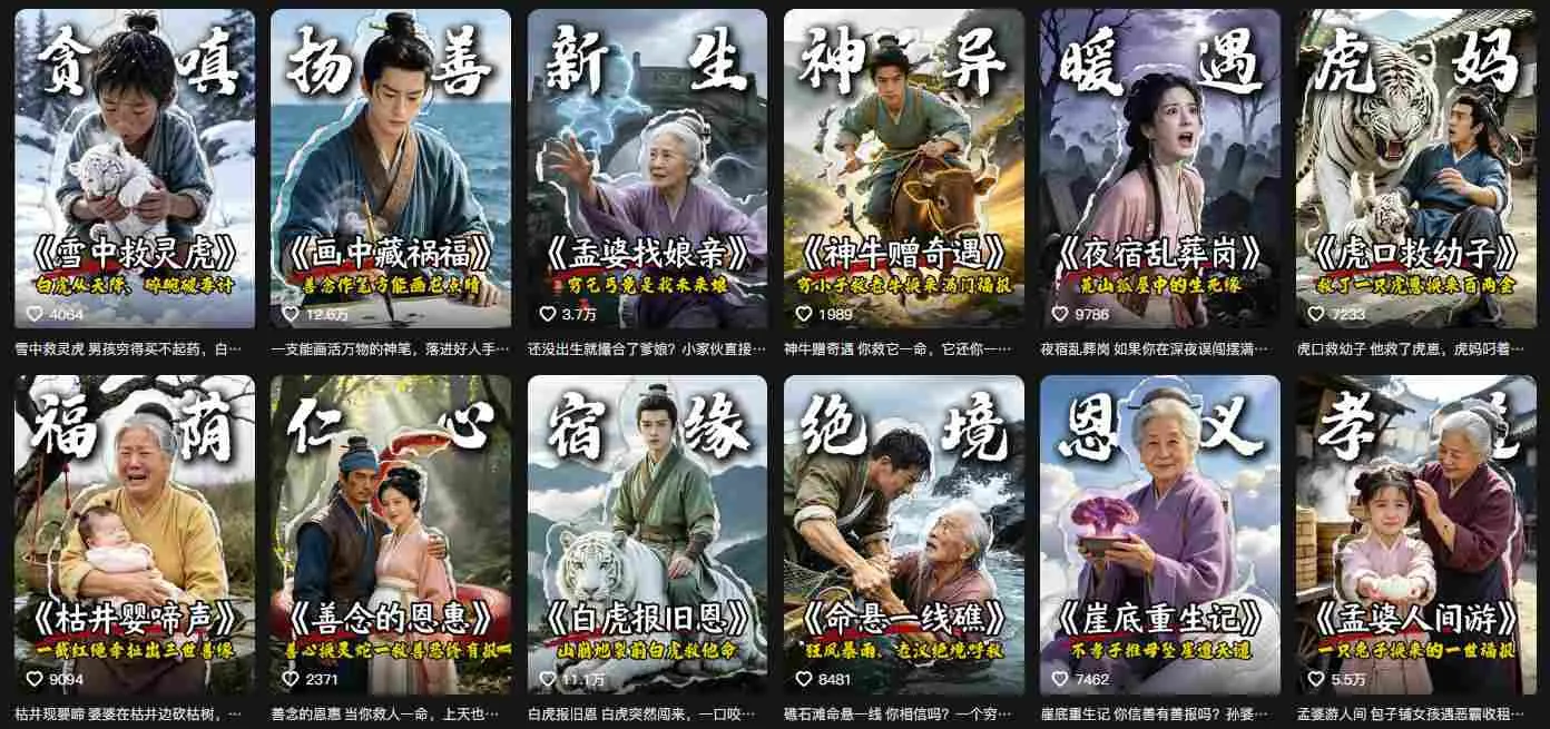 抖音67W粉丝博主的AI民间故事教学，从起号、文案、剪辑到多平台变现全流程，伙伴分成计划接广告等多种收益，月入1W+-37博客