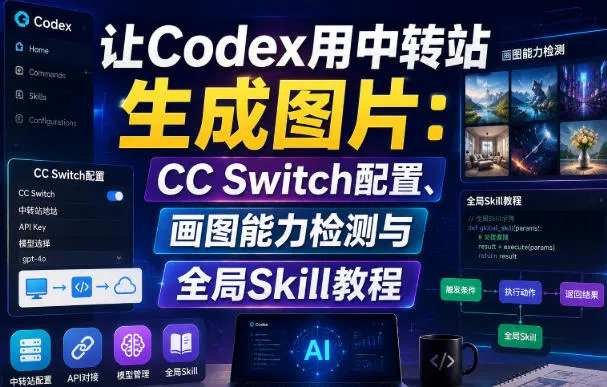 让Codex用中转站生成图片:CC Switch配置、画图能力检测与全局Skill教程-37博客