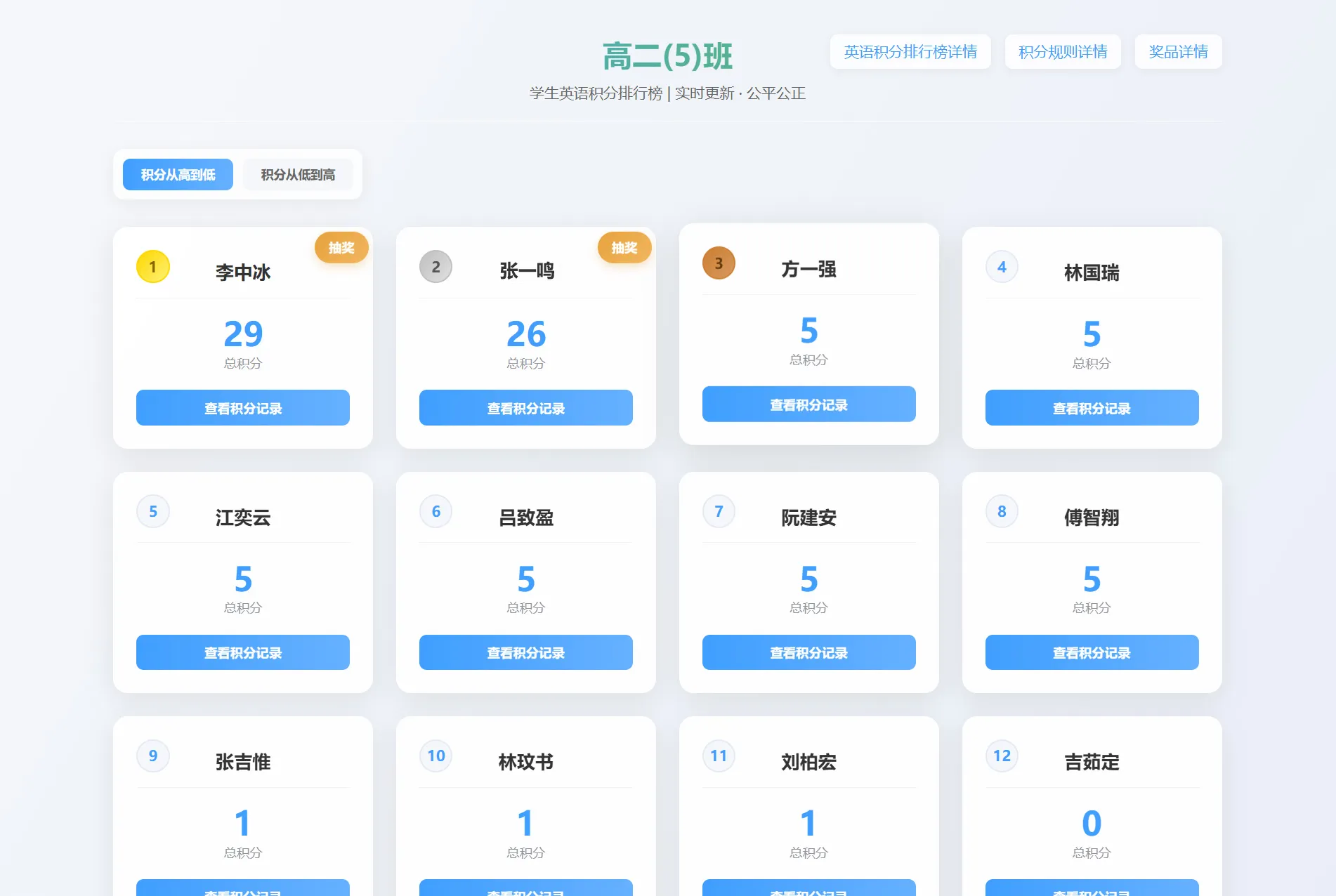 学生积分抽奖系统PHP源码 学生积分抽奖系统PHP源码