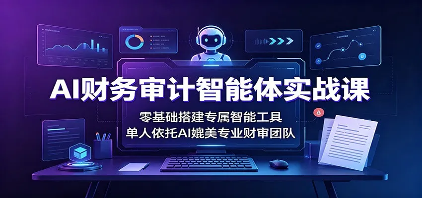 AI财务审计智能体实战课:零基础搭建专属智能工具,单人依托AI媲美专业财审团队-37博客