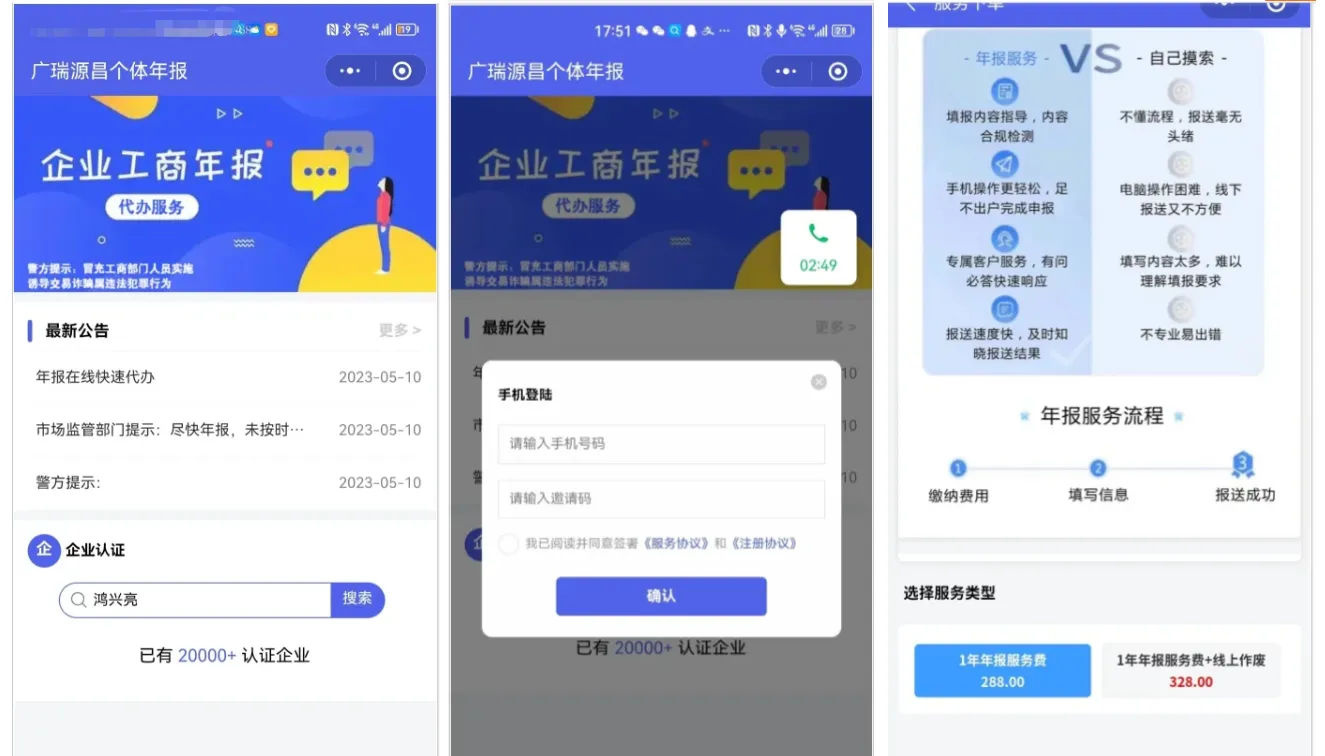 企业年报相关系统源码