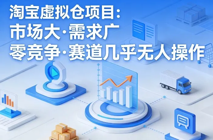 淘宝虚拟仓项目,市场大,需求广,零竞争,赛道几乎没人操作(更新0410)