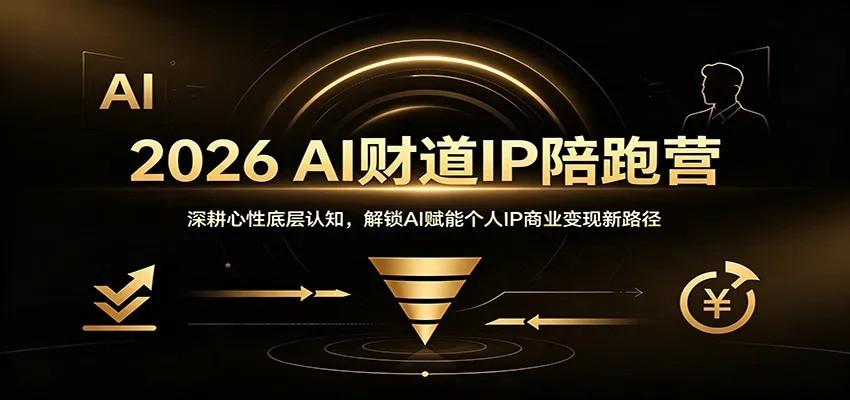 2026 AI财道IP陪跑营：深耕心性底层认知，解锁AI赋能个人IP商业变现新路径-37博客