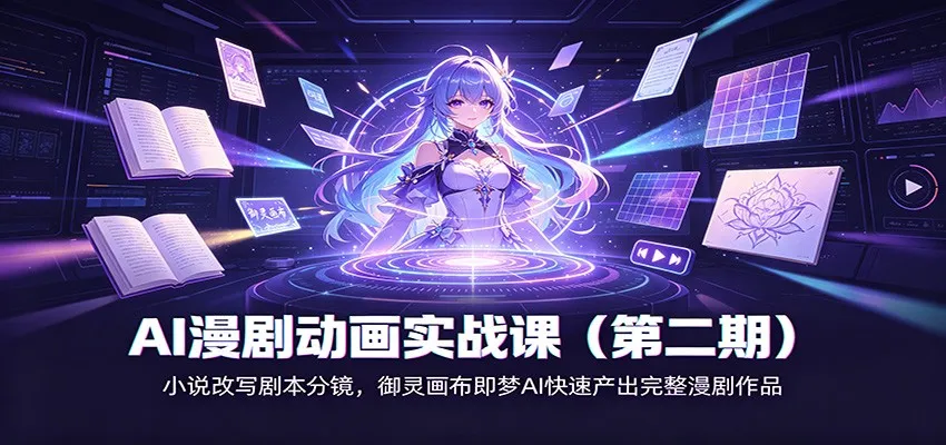 AI漫剧动画实战课(第二期)：小说改写剧本分镜，御灵画布即梦AI快速产出完整漫剧作品-37博客