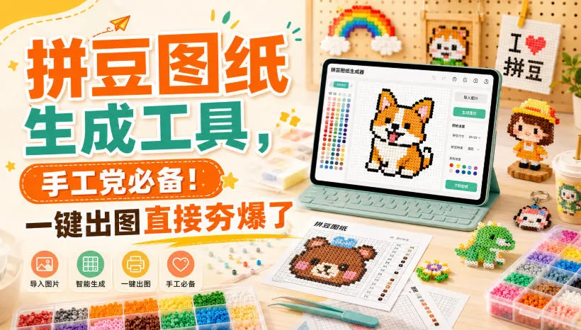 拼豆图纸生成工具,手工党必备!一键出图直接夯爆了-37博客
