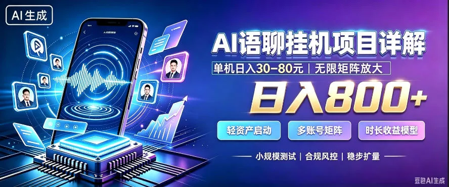 AI聊天挂G项目，日入800+，适用个人副业，支持工作室矩阵操作，放大收益【揭秘】-37博客