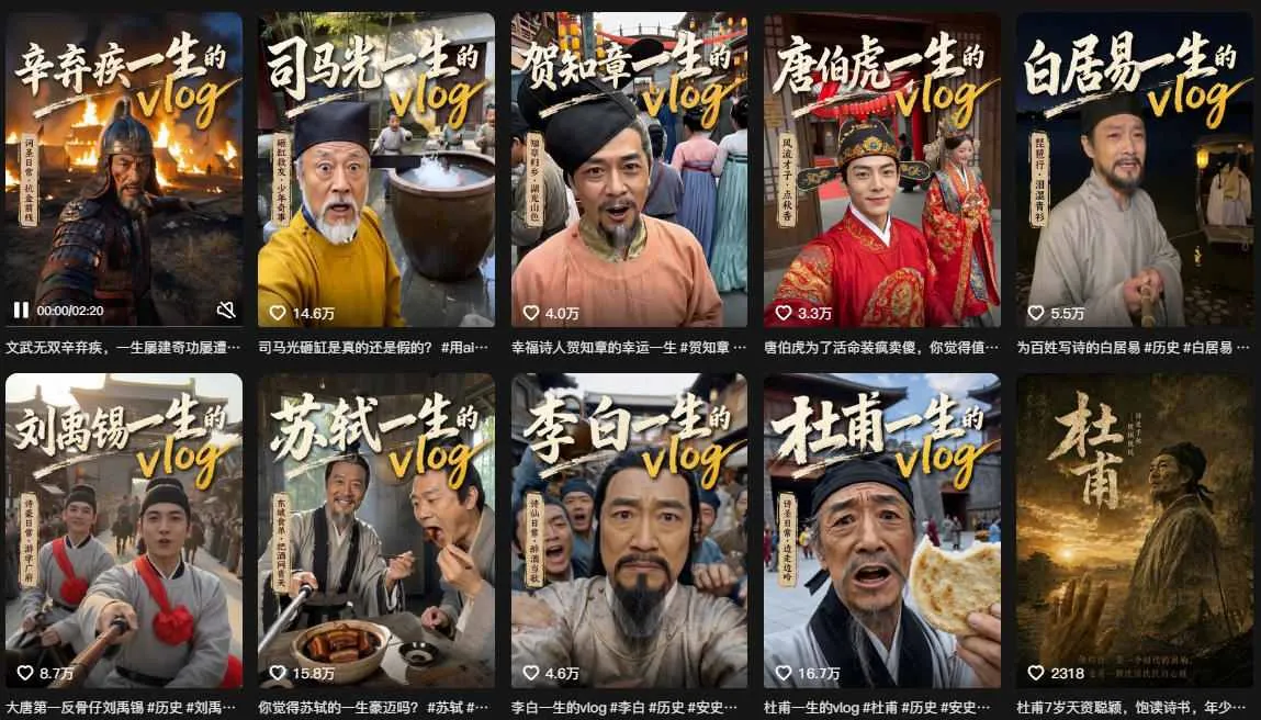抖音80W粉丝博主的AI历史人物生平VLOG教学,不用拍摄不用露脸,AI帮你搞定,轻松解锁伙伴计划+精选收益-37博客