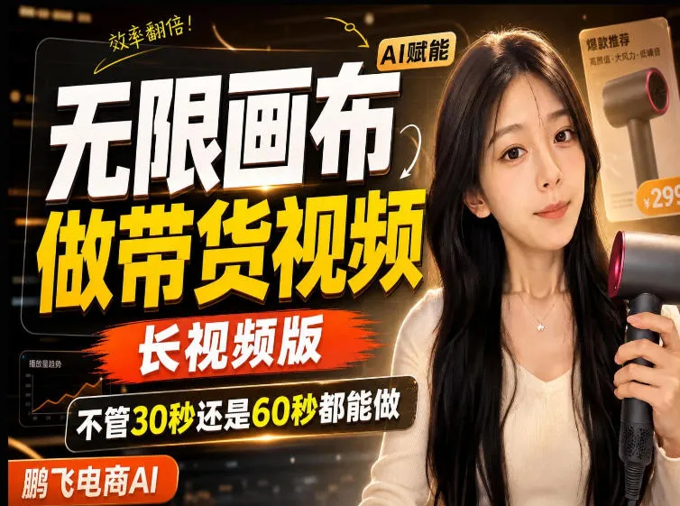 【保姆级教程】无限画布搭建长带货视频,拼接不翻车全程一致,小白跟着步骤也能上手-37博客